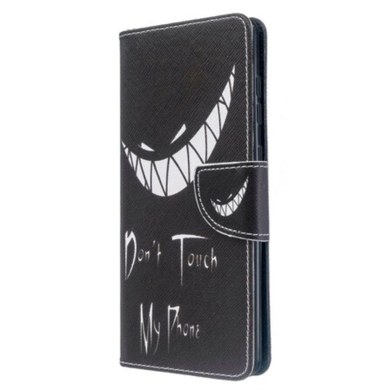 Capa Flip Para Samsung Galaxy A71 Telefone Do Diabo