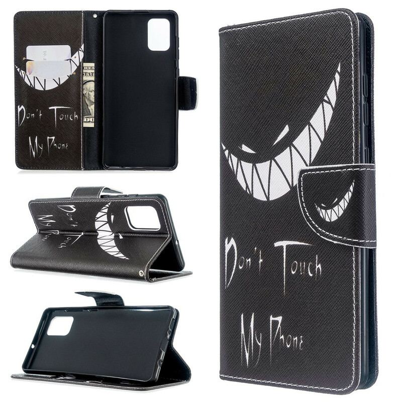 Capa Flip Para Samsung Galaxy A71 Telefone Do Diabo