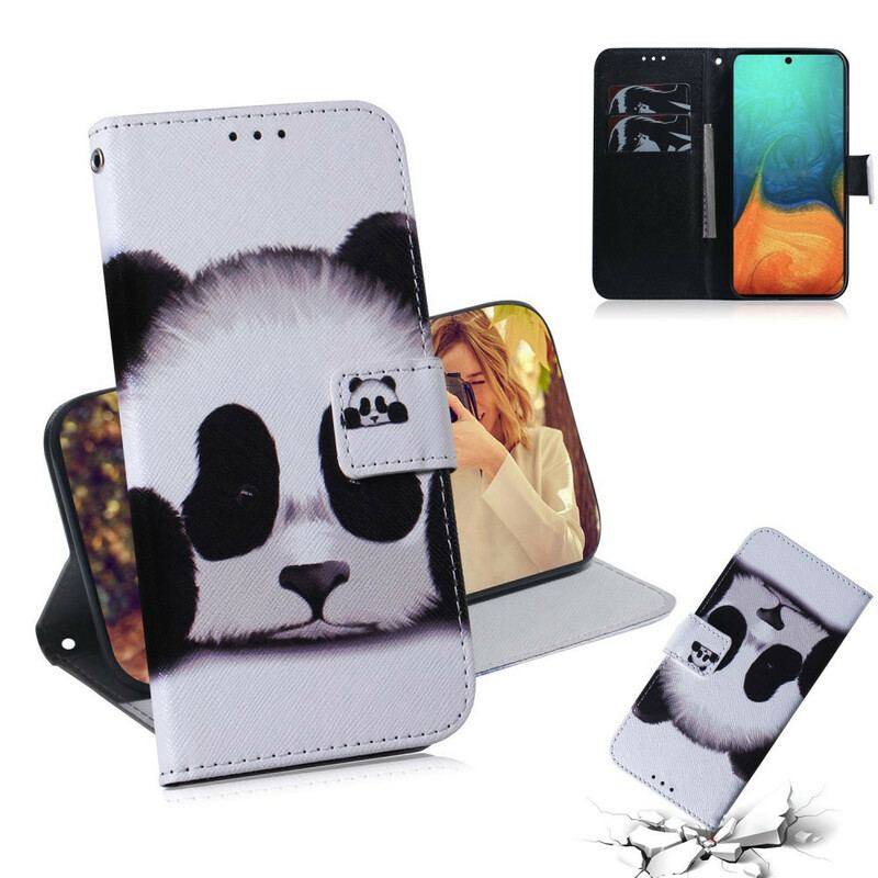 Capa Folio Para Samsung Galaxy A71 Cara De Panda