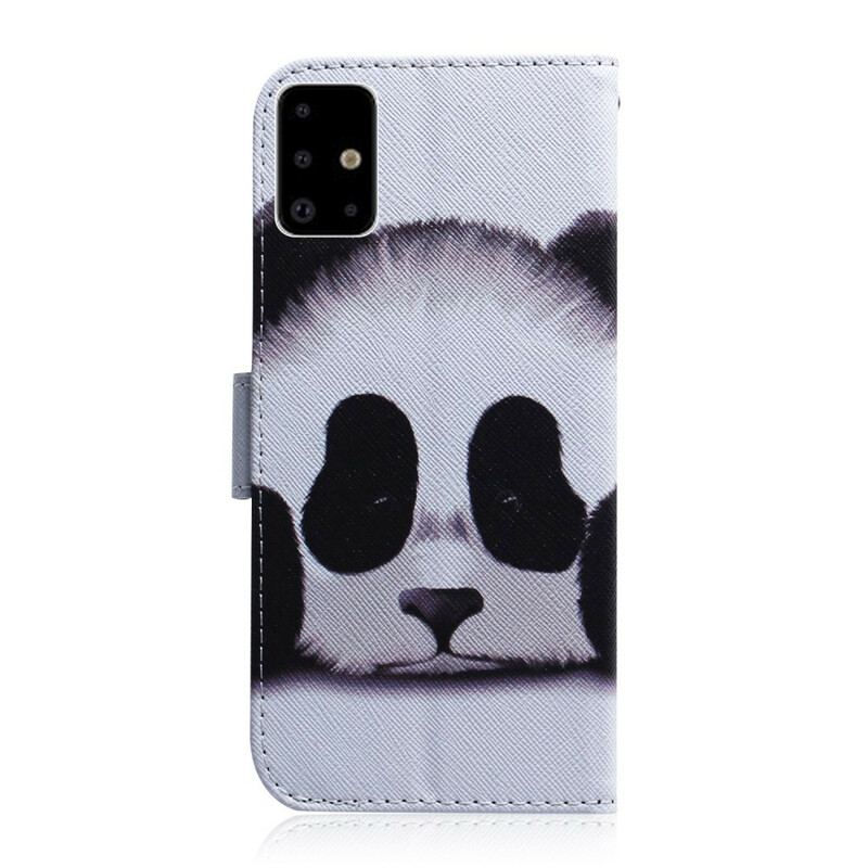 Capa Folio Para Samsung Galaxy A71 Cara De Panda