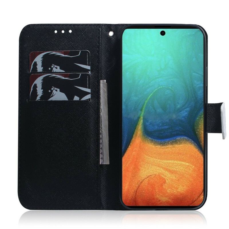 Capa Folio Para Samsung Galaxy A71 Cara De Panda