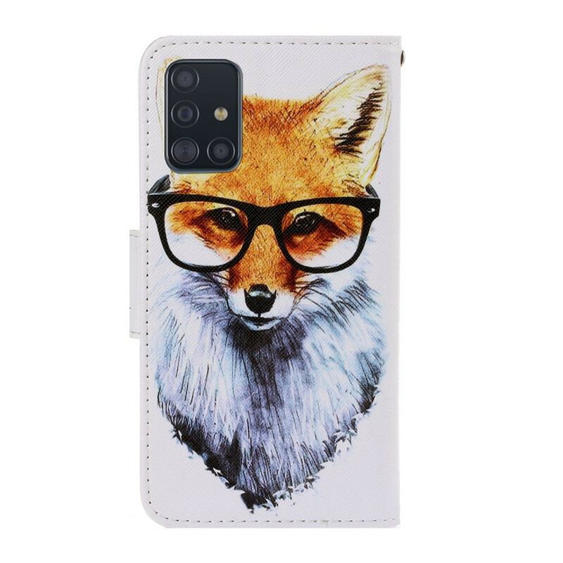 Capa Folio Para Samsung Galaxy A71 De Cordão Brainy Fox Com Alça