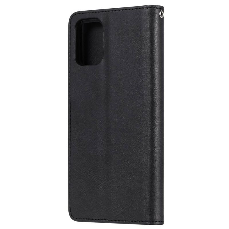 Capa Capa Folio Para Samsung Galaxy A71 Destacável E Cordão