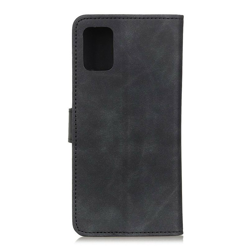 Capa Folio Para Samsung Galaxy A71 Efeito Couro Vintage Fosco Khazneh