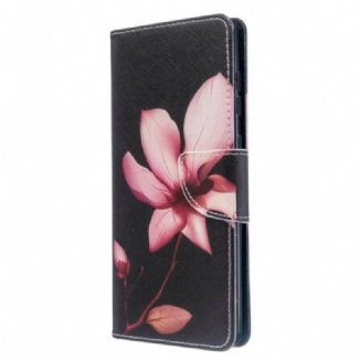 Capa Folio Para Samsung Galaxy A71 Flor Rosa