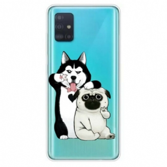 Capa Para Samsung Galaxy A71 Cachorros Engraçados