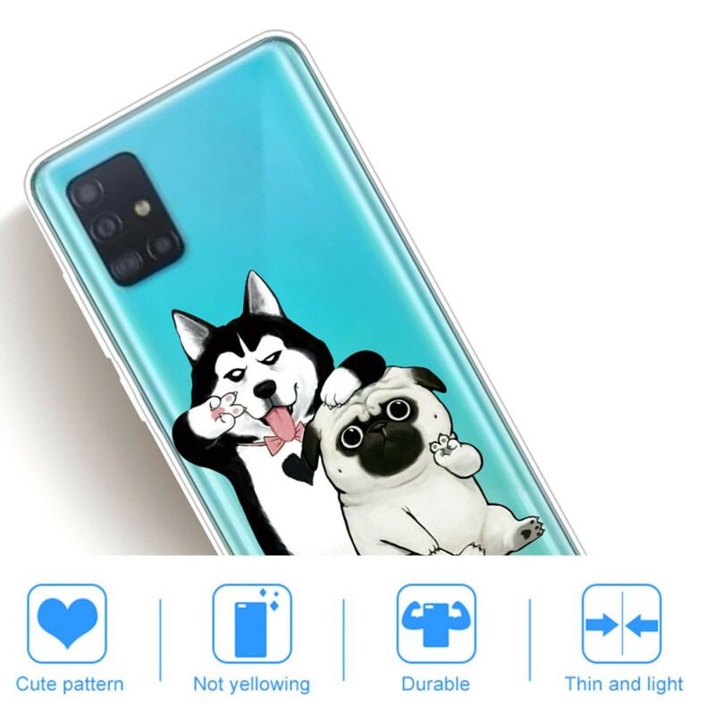 Capa Para Samsung Galaxy A71 Cachorros Engraçados