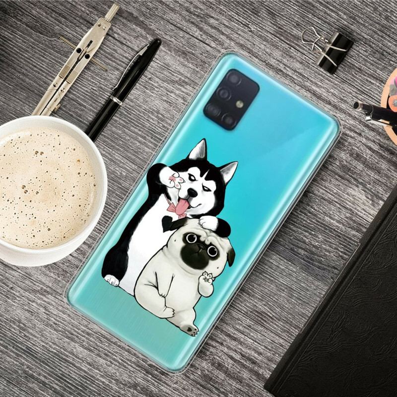 Capa Para Samsung Galaxy A71 Cachorros Engraçados