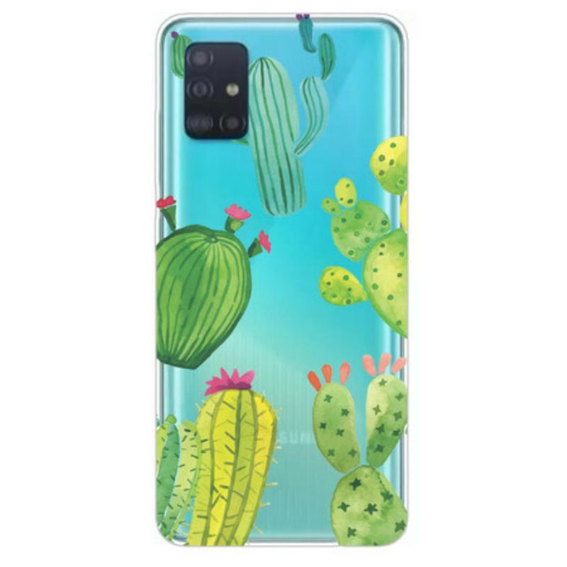 Capa Para Samsung Galaxy A71 Cactos Aquarela