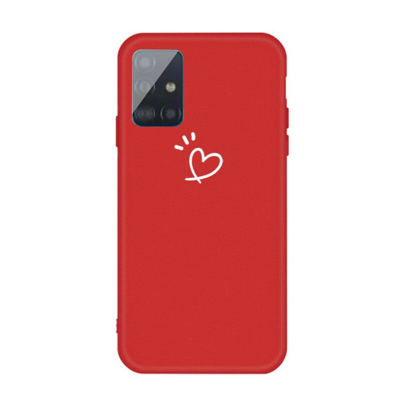 Capa Para Samsung Galaxy A71 Coração De Silicone