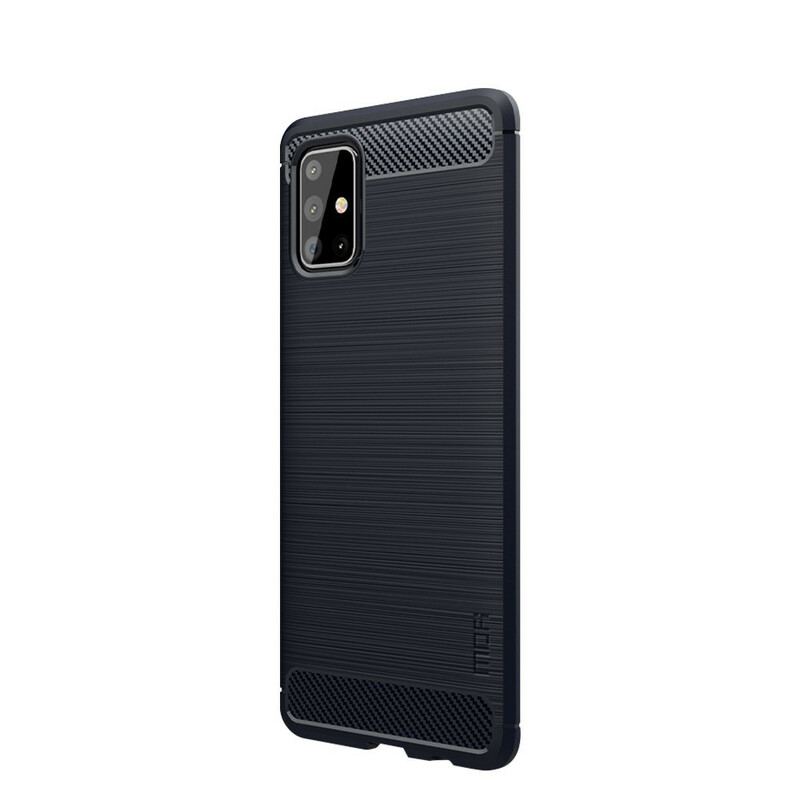 Capa Para Samsung Galaxy A71 Fibra De Carbono Escovada Mofi