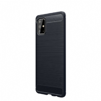 Capa Para Samsung Galaxy A71 Fibra De Carbono Escovada Mofi