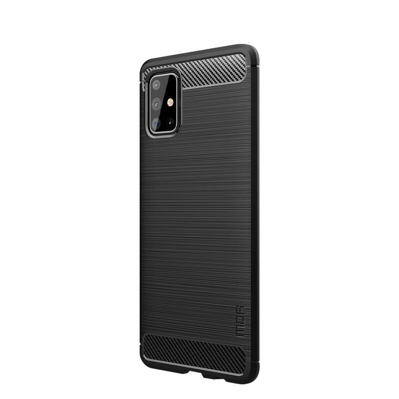 Capa Para Samsung Galaxy A71 Fibra De Carbono Escovada Mofi