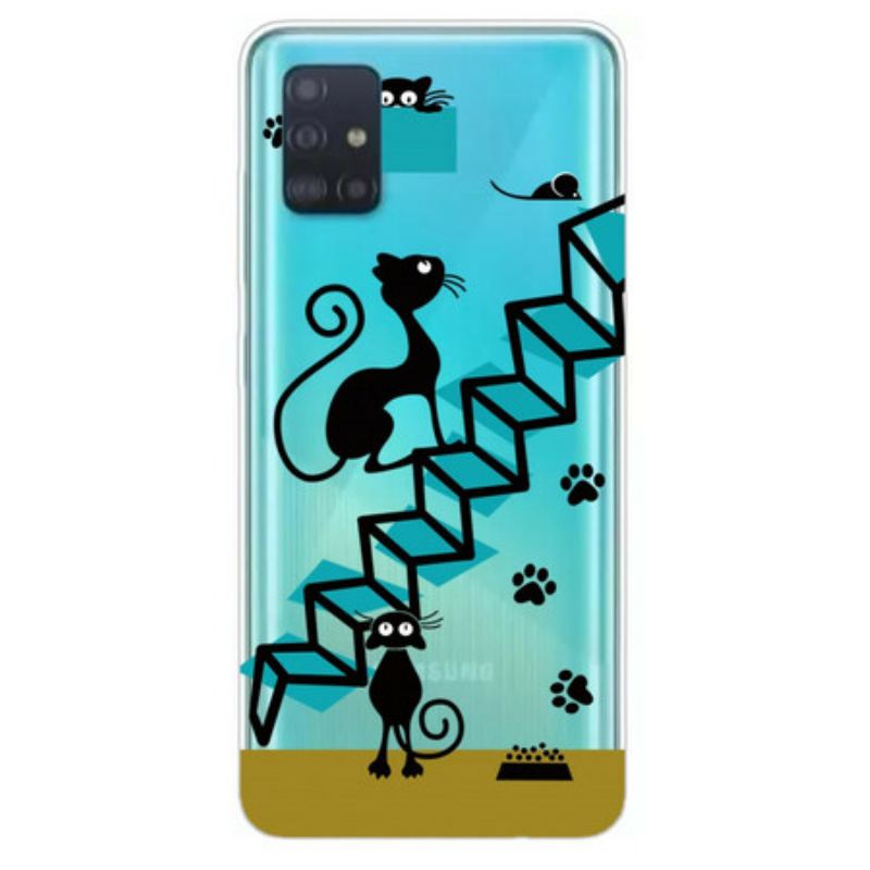 Capa Para Samsung Galaxy A71 Gatos Engraçados