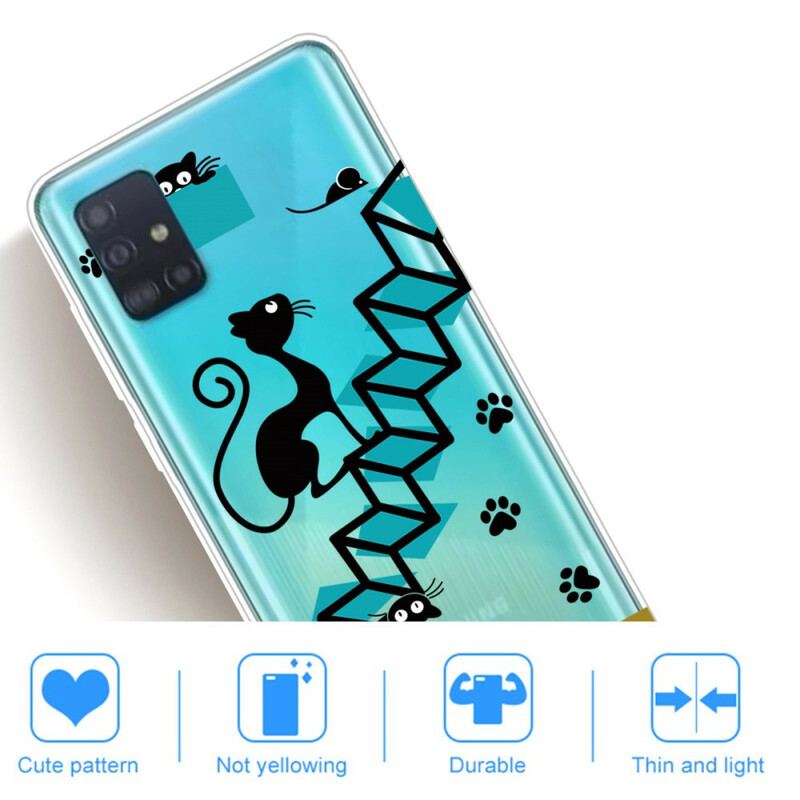 Capa Para Samsung Galaxy A71 Gatos Engraçados