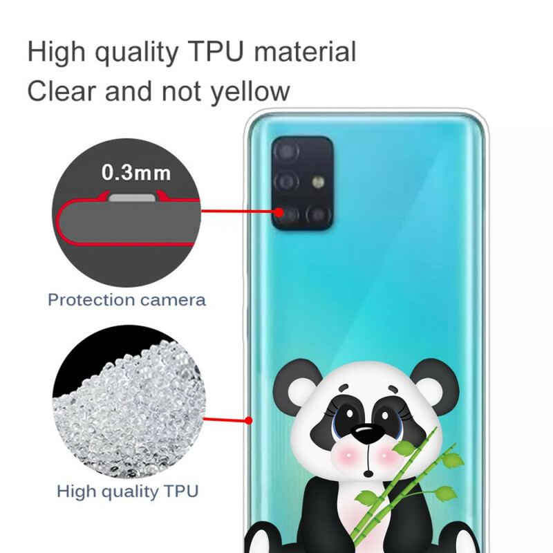 Capa Para Samsung Galaxy A71 Panda Triste Sem Costura