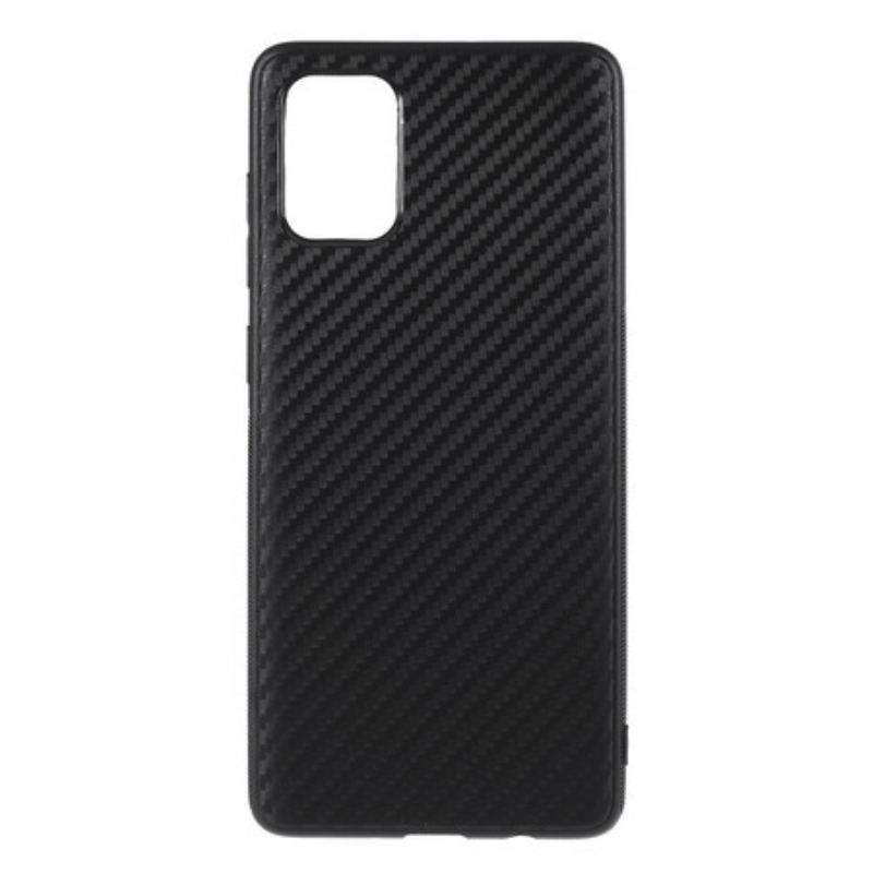 Capa Para Samsung Galaxy A71 Textura De Fibra De Carbono