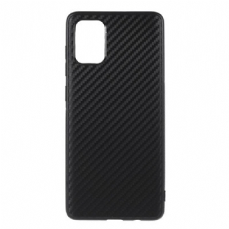 Capa Para Samsung Galaxy A71 Textura De Fibra De Carbono