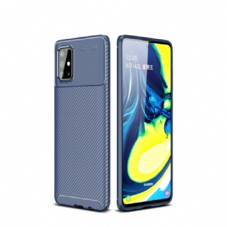 Capa Para Samsung Galaxy A71 Textura Flexível De Fibra De Carbono