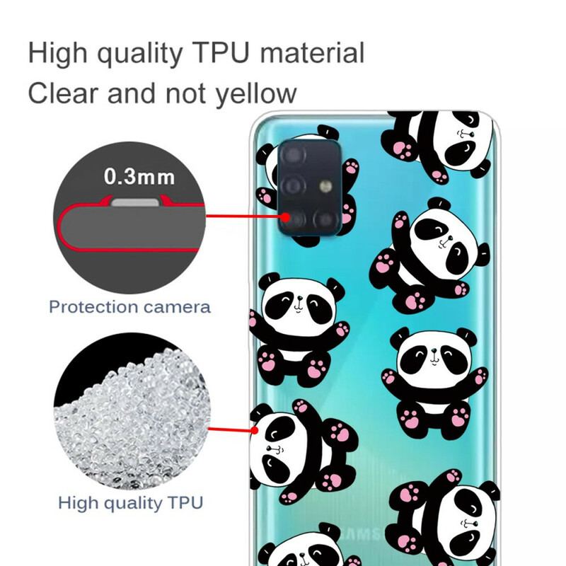 Capa Para Samsung Galaxy A71 Top Pandas Divertidos