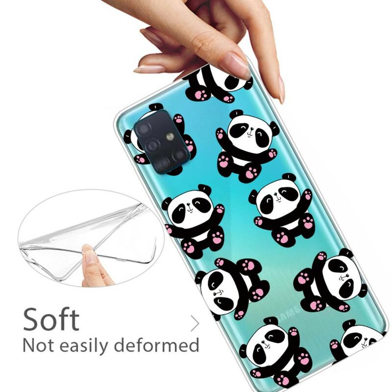 Capa Para Samsung Galaxy A71 Top Pandas Divertidos