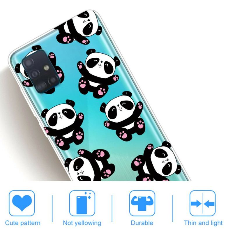 Capa Para Samsung Galaxy A71 Top Pandas Divertidos