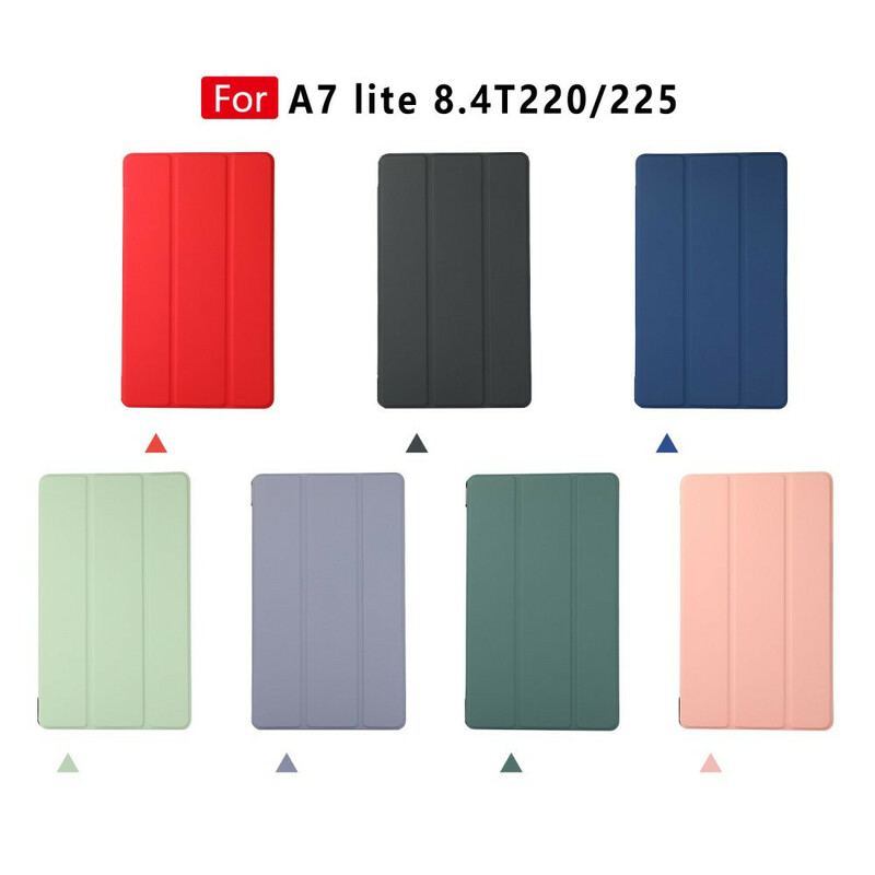 Capa De Celular Para Samsung Galaxy Tab A7 Lite Couro Falso Clássico