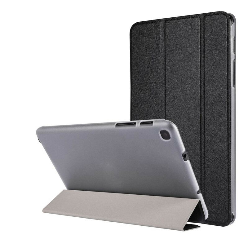 Capa De Celular Para Samsung Galaxy Tab A7 Lite Couro Falso Textura De Seda