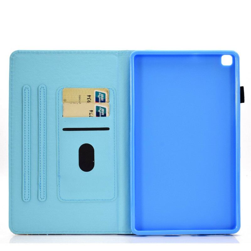 Capa De Couro Para Samsung Galaxy Tab A7 Lite Aquarela Árvore