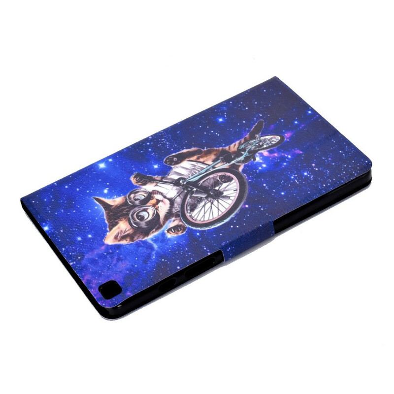 Capa De Couro Para Samsung Galaxy Tab A7 Lite Gato Engraçado