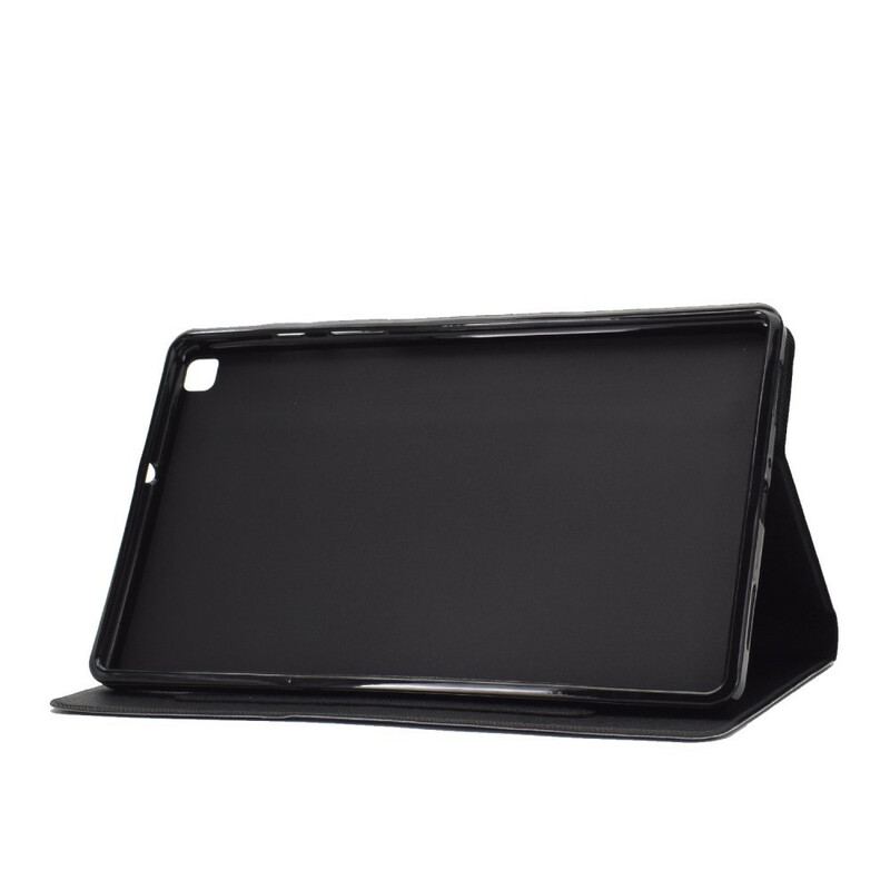 Capa De Couro Para Samsung Galaxy Tab A7 Lite Gato Engraçado