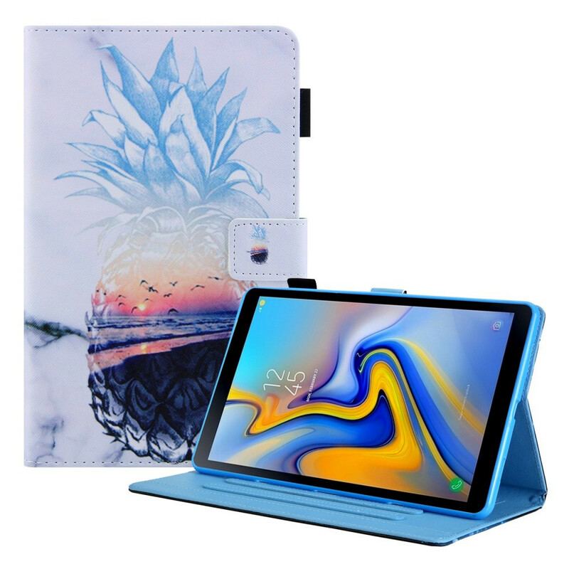 Capa Em Pele Para Samsung Galaxy Tab A7 Lite Padrão Abacaxi