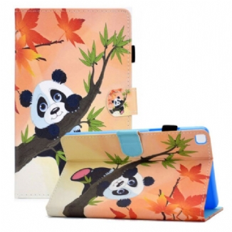 Capa Em Pele Para Samsung Galaxy Tab A7 Lite Panda Fofo