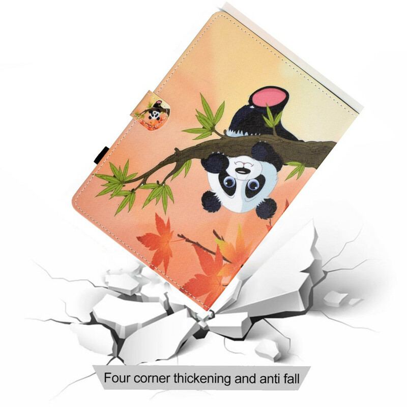 Capa Em Pele Para Samsung Galaxy Tab A7 Lite Panda Fofo