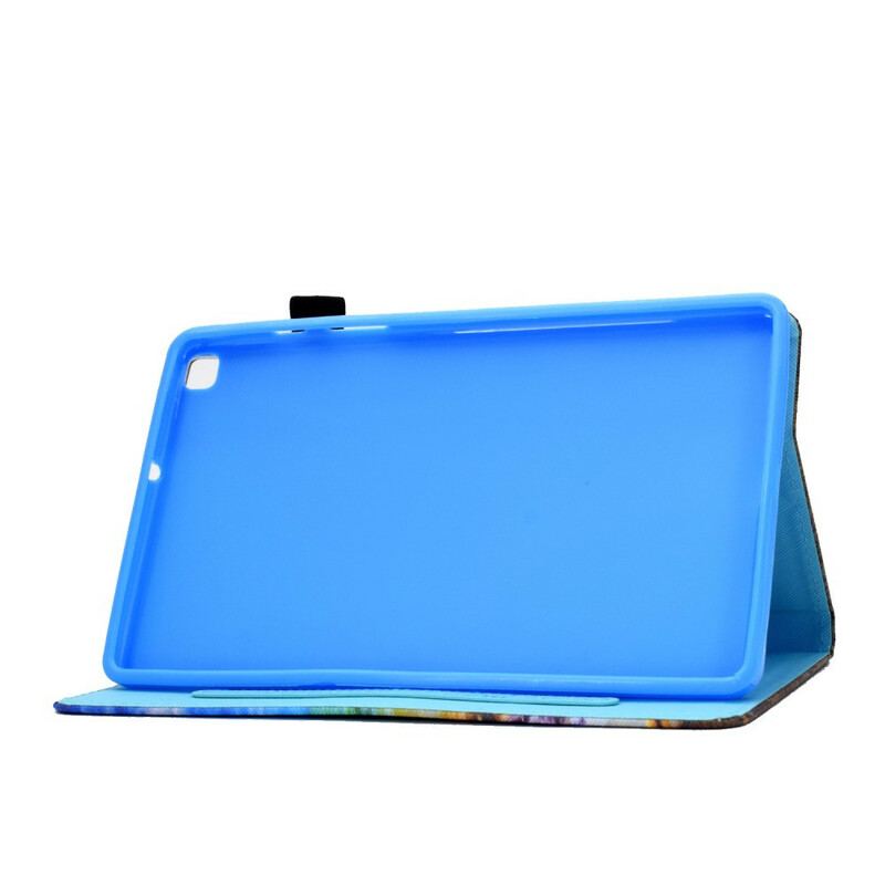 Capa Flip Para Samsung Galaxy Tab A7 Lite Borboletas Arco-íris