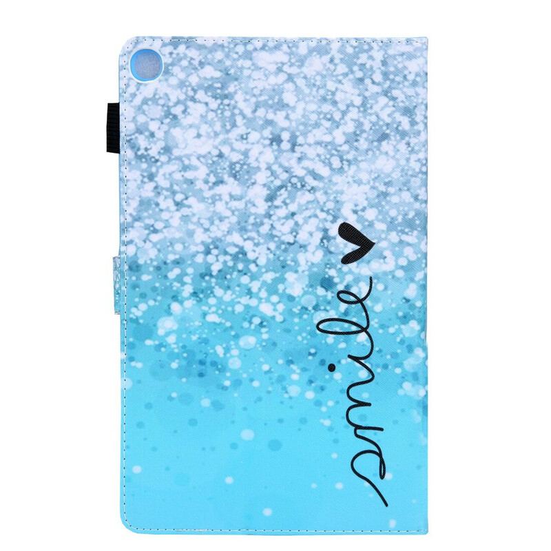 Capa Flip Para Samsung Galaxy Tab A7 Lite Elemento Lantejoulas