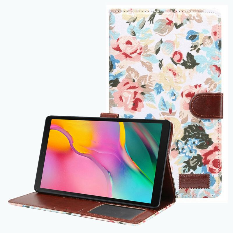 Capa Flip Para Samsung Galaxy Tab A7 Lite Flores Da Liberdade