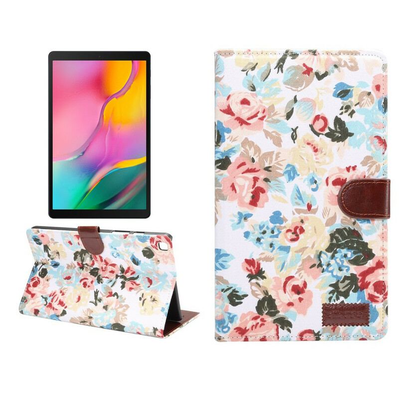 Capa Flip Para Samsung Galaxy Tab A7 Lite Flores Da Liberdade