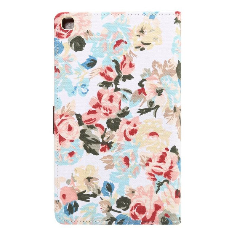 Capa Flip Para Samsung Galaxy Tab A7 Lite Flores Da Liberdade