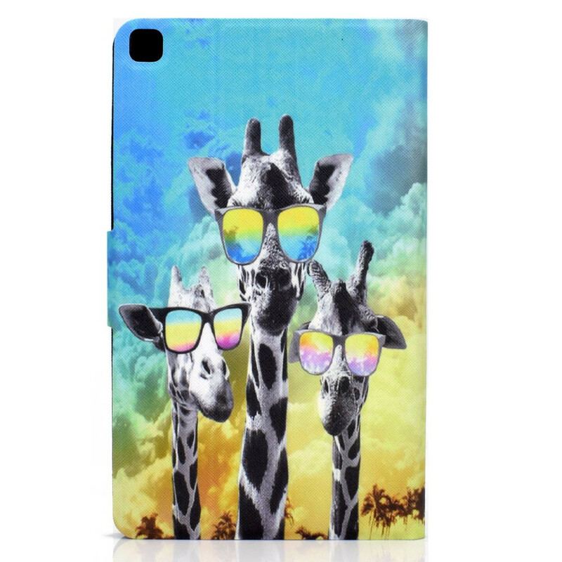 Capa Flip Para Samsung Galaxy Tab A7 Lite Girafas Divertidas