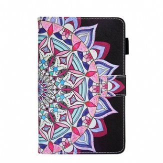 Capa Flip Para Samsung Galaxy Tab A7 Lite Mandala Gráfica