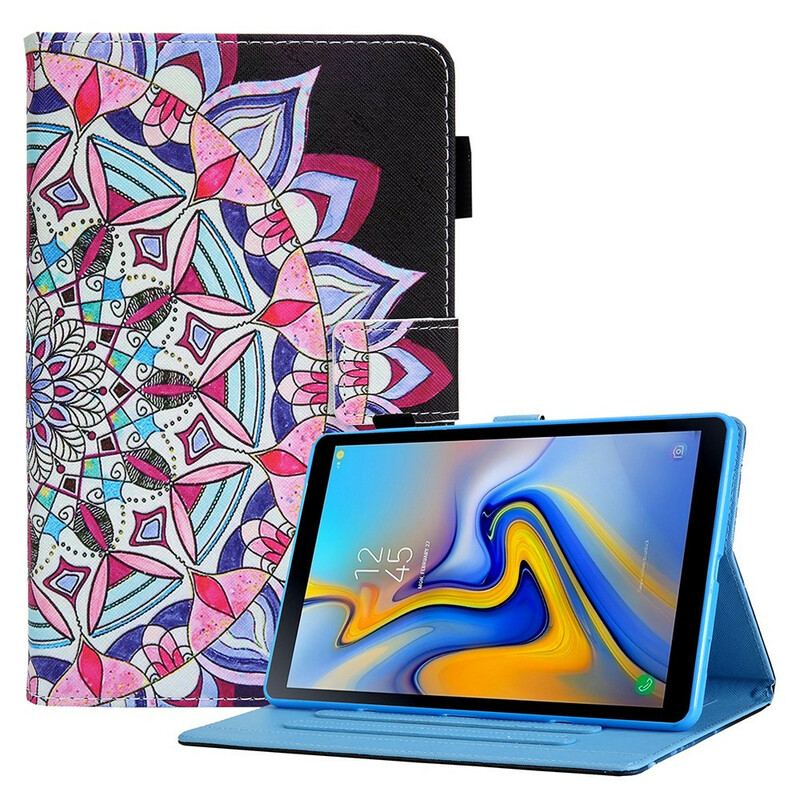 Capa Flip Para Samsung Galaxy Tab A7 Lite Mandala Gráfica