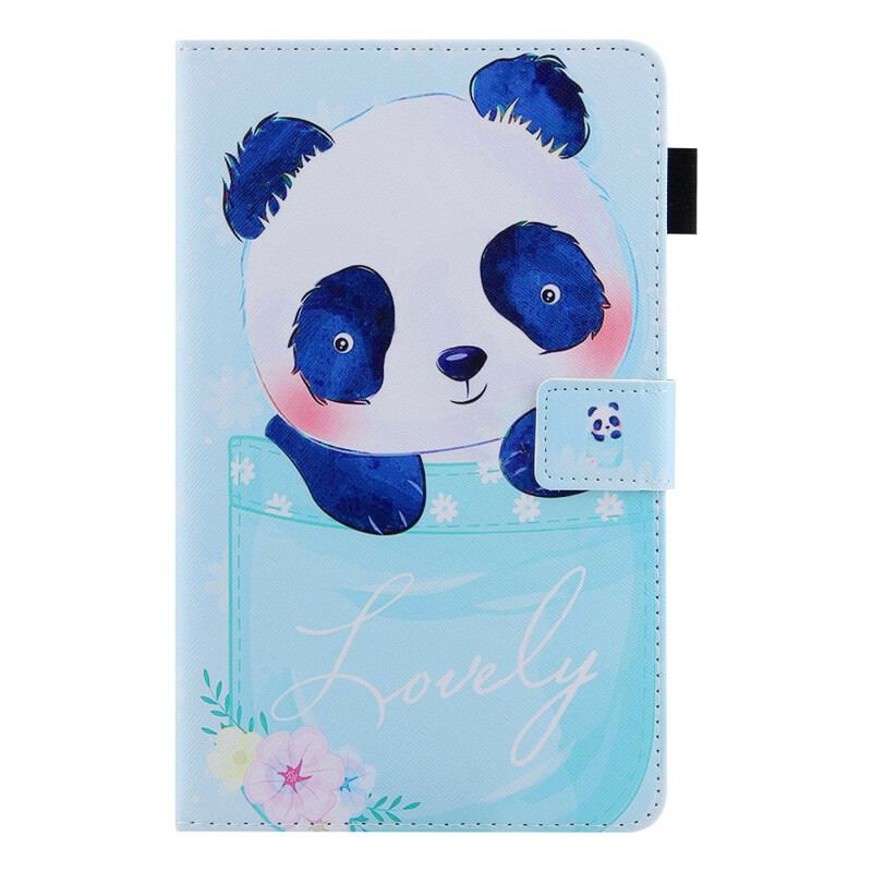 Capa Flip Para Samsung Galaxy Tab A7 Lite Panda Fofo