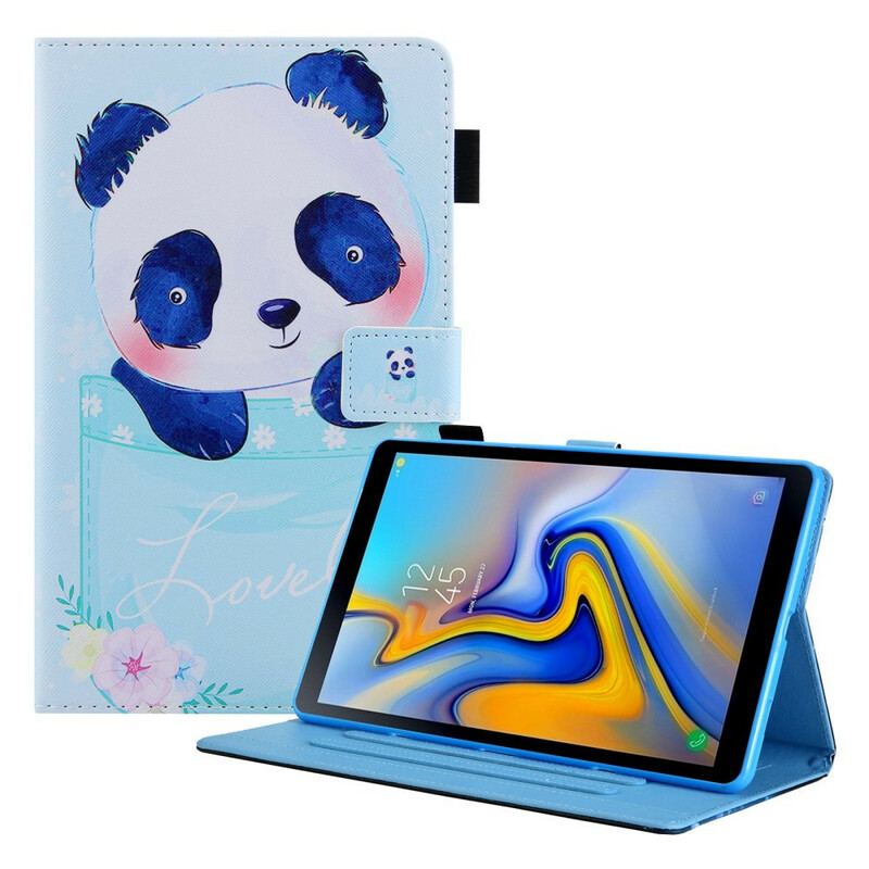 Capa Flip Para Samsung Galaxy Tab A7 Lite Panda Fofo