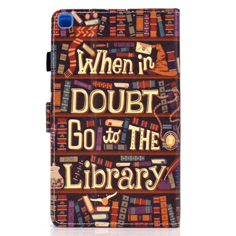 Capa Folio Para Samsung Galaxy Tab A7 Lite Biblioteca