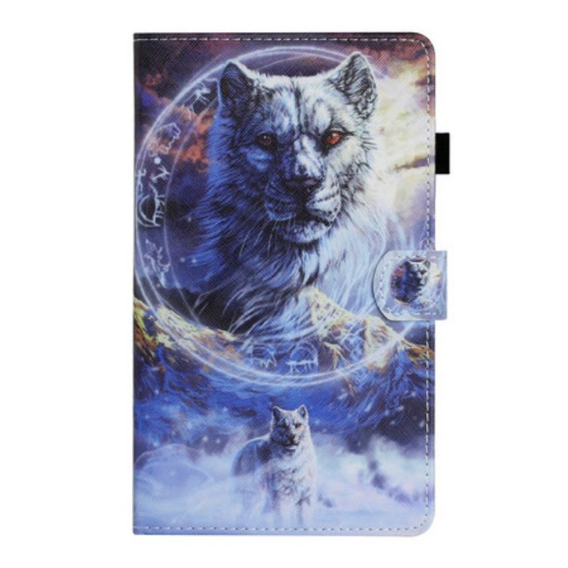 Capa Folio Para Samsung Galaxy Tab A7 Lite Lobo