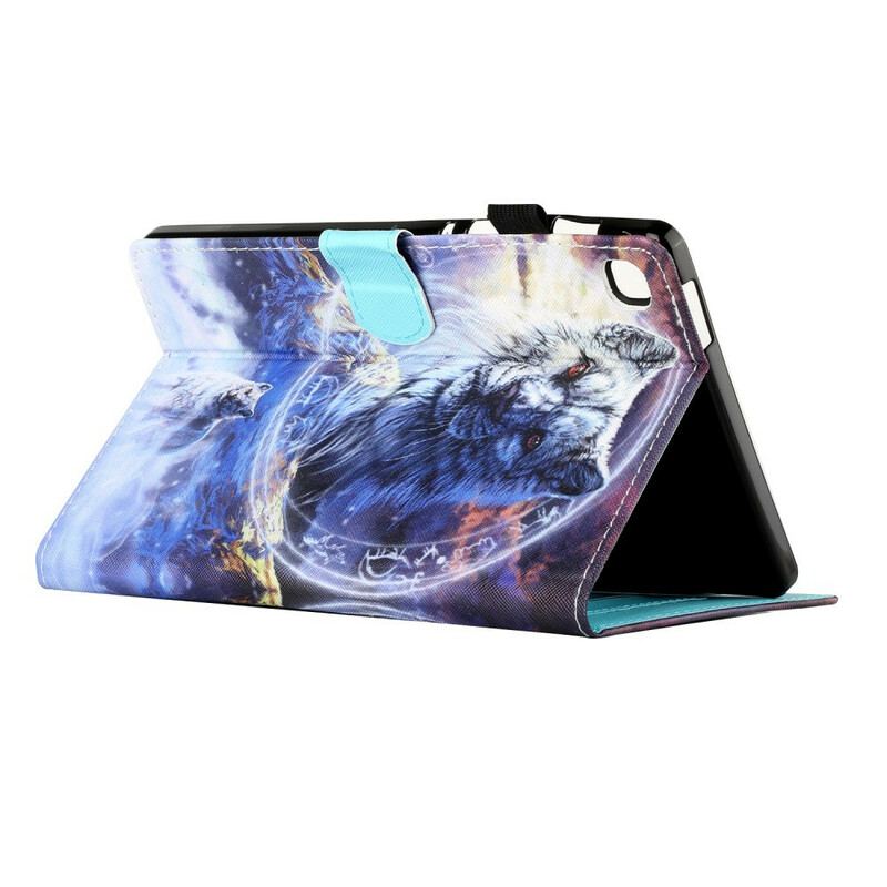 Capa Folio Para Samsung Galaxy Tab A7 Lite Lobo