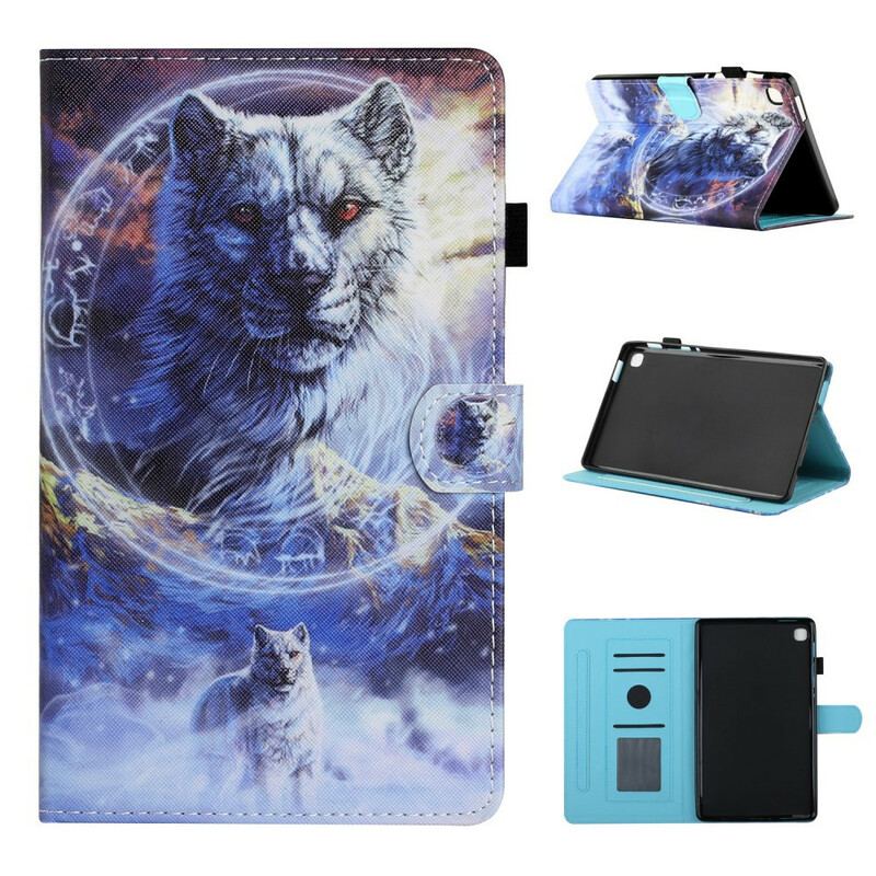 Capa Folio Para Samsung Galaxy Tab A7 Lite Lobo