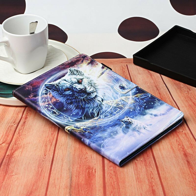 Capa Folio Para Samsung Galaxy Tab A7 Lite Lobo