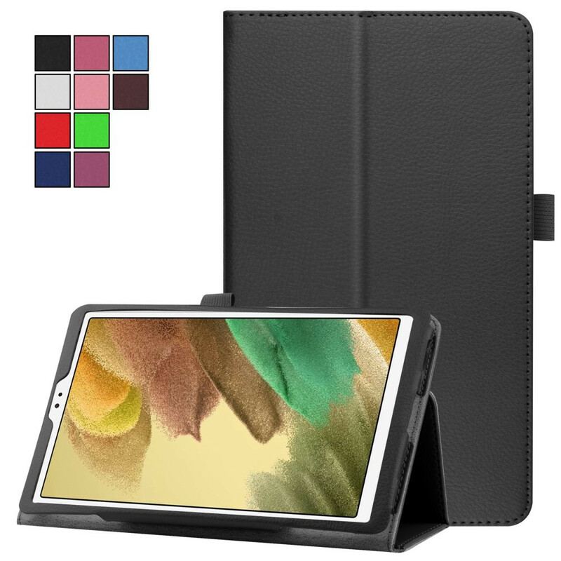 Capa Para Samsung Galaxy Tab A7 Lite 2 Abas De Couro Sintético De Lichia